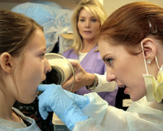 Girl at dentist